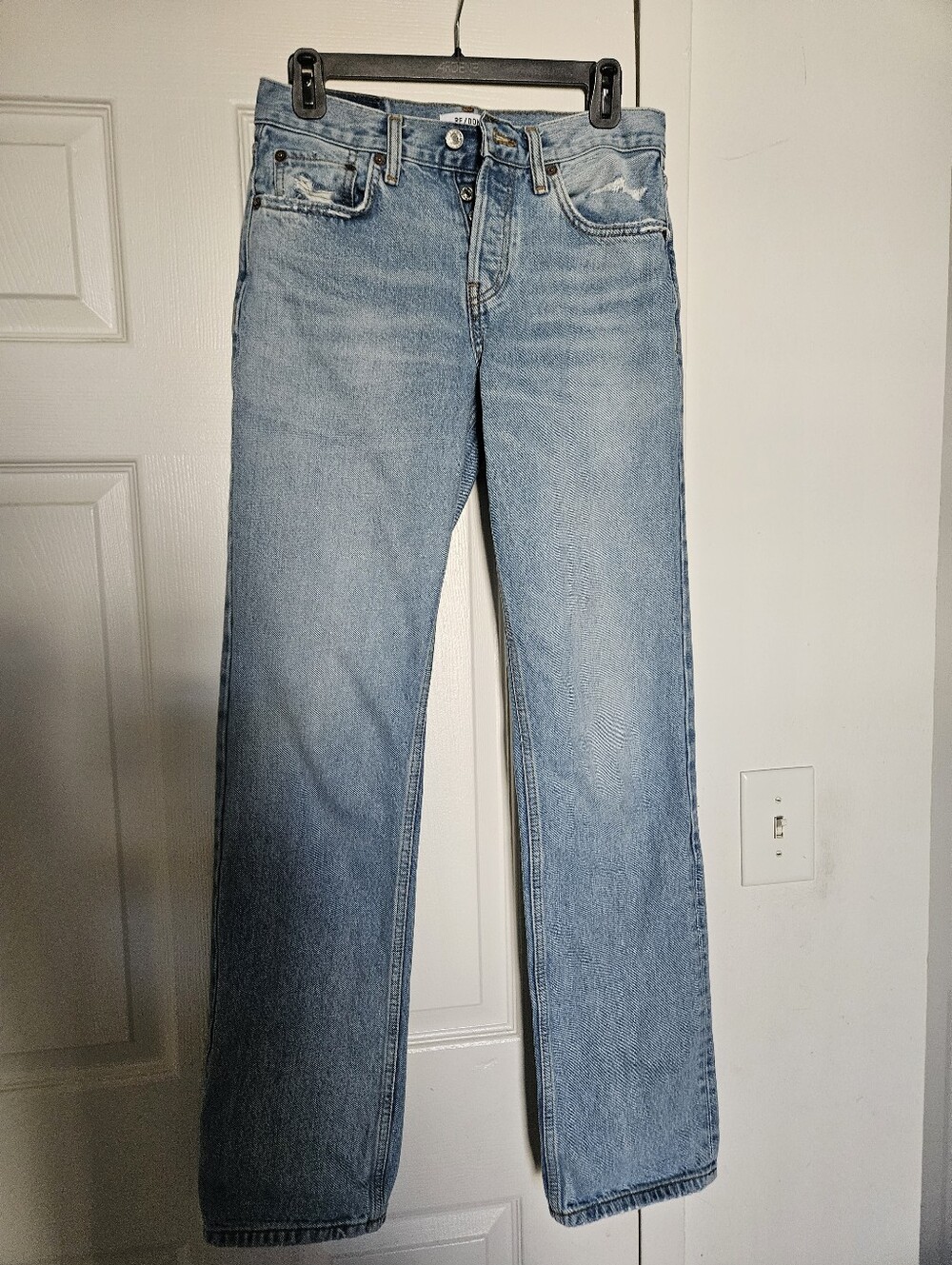 Re/Done Light Blue Straight Jeans 25